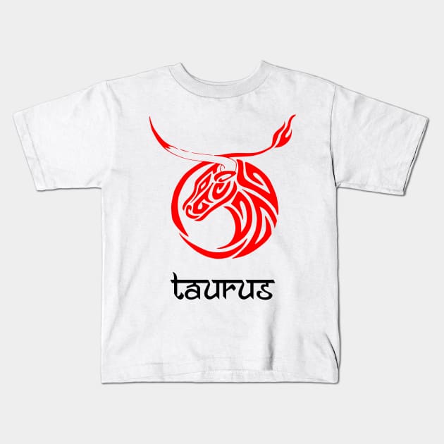 Taurus Kids T-Shirt by Jenex